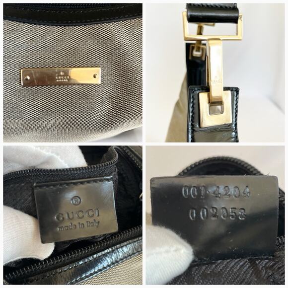 GUCCI Vintage Hard Structured Canva and Leather Shoulder Bag - Picture 9 of 15